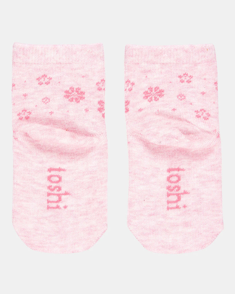 Toshi Organic Socks Jacquard Fleur