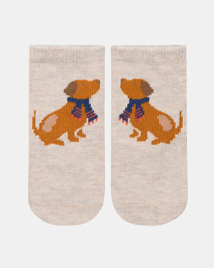 Toshi Organic Socks Ankle Jacquard Puppy Dog