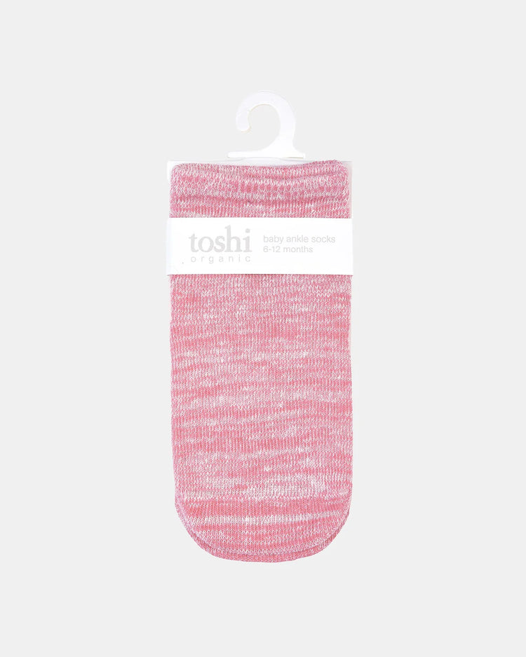 Toshi Organic Socks Ankle Marle Blossom