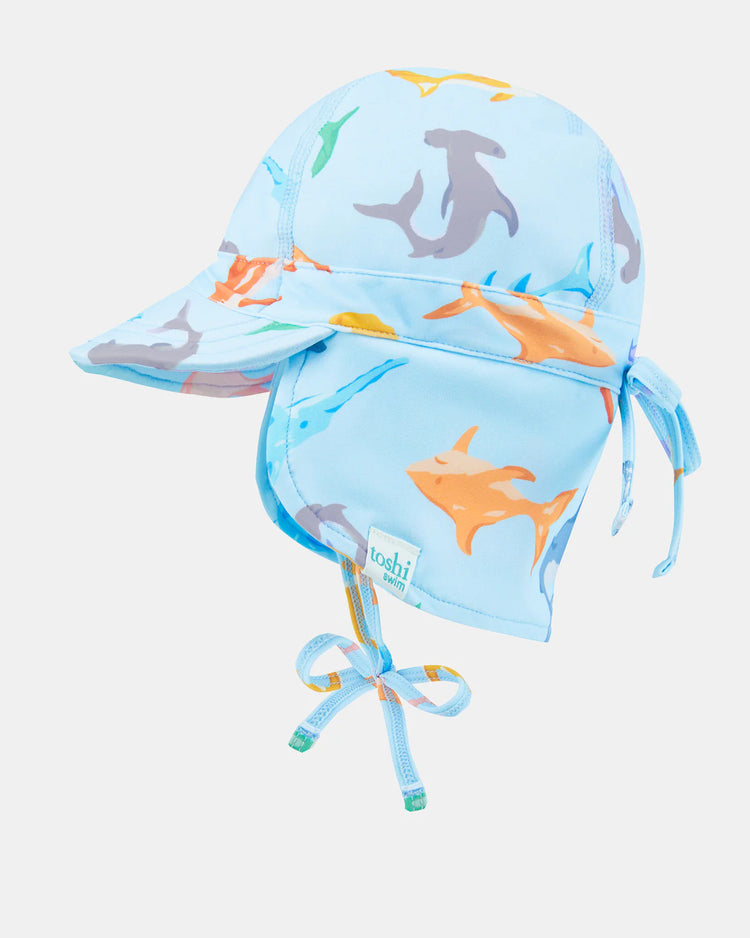 Toshi Swim Baby Flap Cap Classic-Sharky