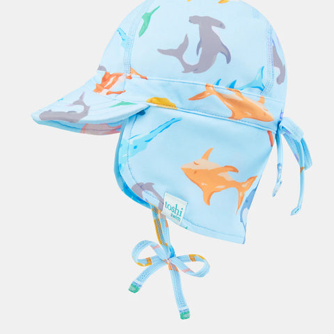Toshi Swim Baby Flap Cap Classic-Sharky