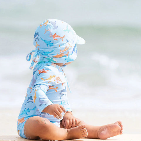 Toshi Swim Baby Flap Cap Classic-Sharky