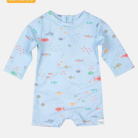 Toshi Swim Baby Onesie Long Sleeve Classic - Reef