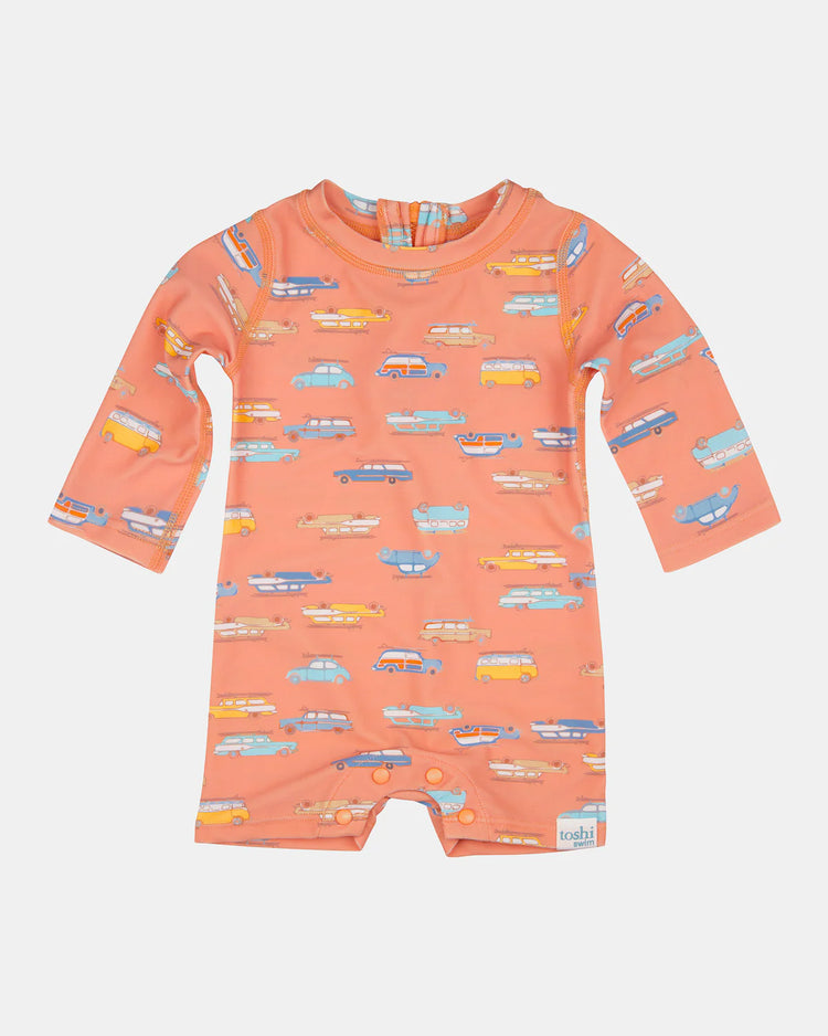 Toshi Swim Baby Onesie L/S Classic- Surfs Up
