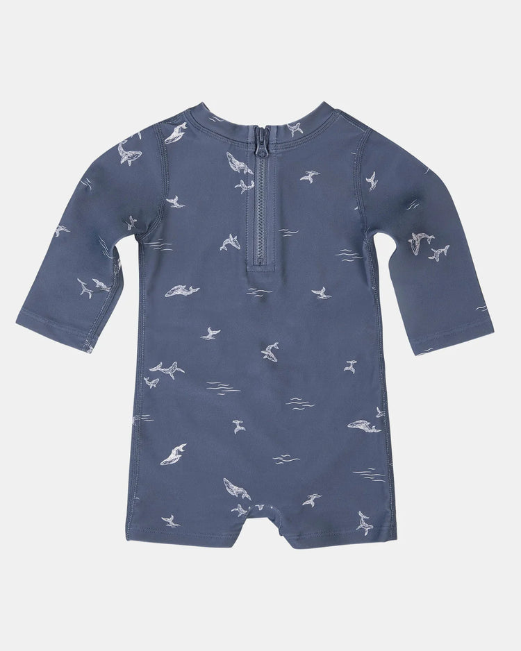 Toshi Swim Baby Onesie Long Sleeve Classic - Whales