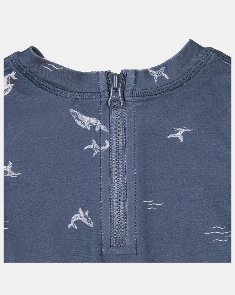 Toshi Swim Baby Onesie Long Sleeve Classic - Whales