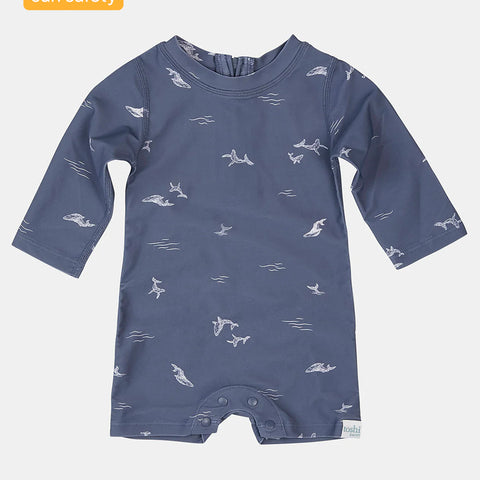 Toshi Swim Baby Onesie Long Sleeve Classic - Whales