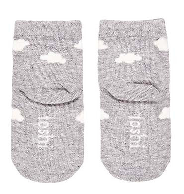 Toshi Organic Baby Socks  Jacquard/Clouds   (0-24M)