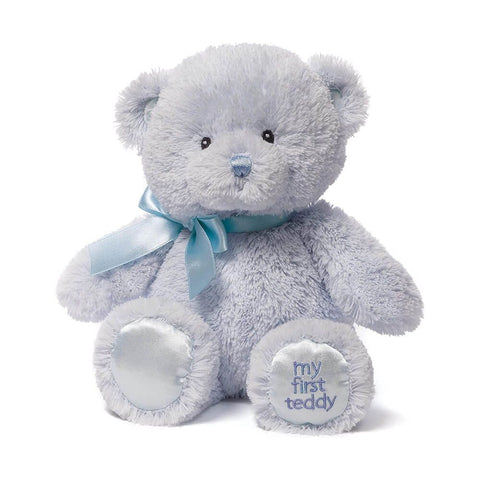GUND BEAR:  MY FIRST TEDDY BLUE 25CM