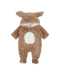Fox & Finch  LATTE FAUX FUR BUNNY ONESIE