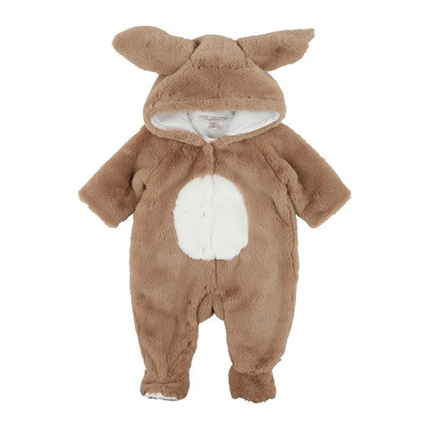 Fox & Finch  LATTE FAUX FUR BUNNY ONESIE