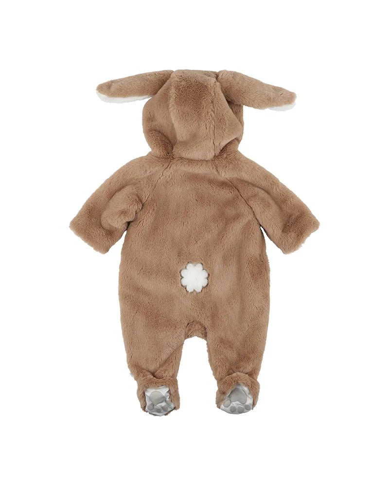 Fox & Finch  LATTE FAUX FUR BUNNY ONESIE
