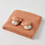 Nordic Kids Jasper Fox Booties & Blanket Set