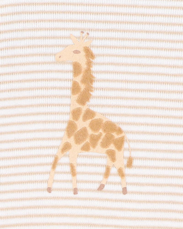 BEBE BILLIE GIRAFFE ORGANIC SS ZIPSUIT