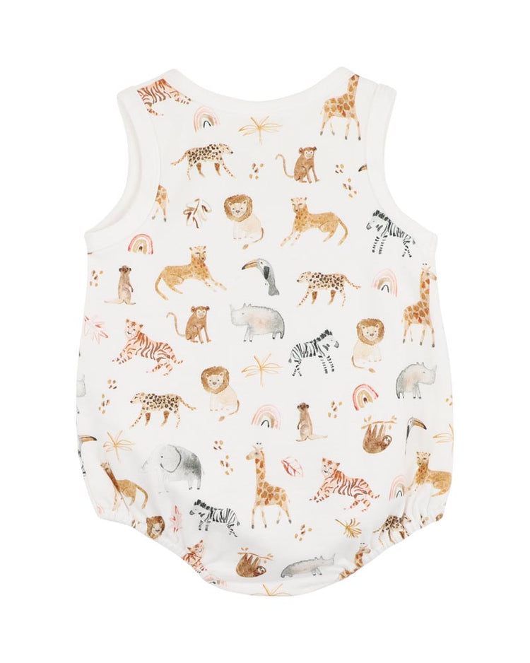 BEBE BILLIE PRINT ORGANIC BUTTON FRONT BODYSUIT