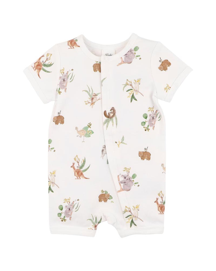 BEBE AUSTRALIANA ORGANIC SS ZIPSUIT