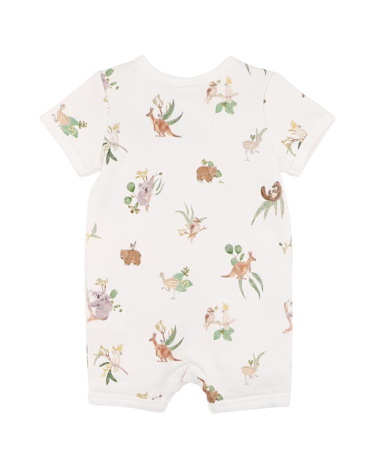 BEBE AUSTRALIANA ORGANIC SS ZIPSUIT