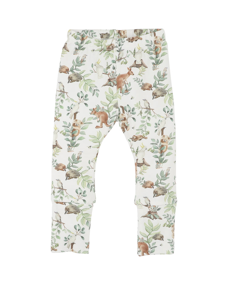 BEBE CHARLIE ORGANIC TURN BACK FEET LEGGINGS