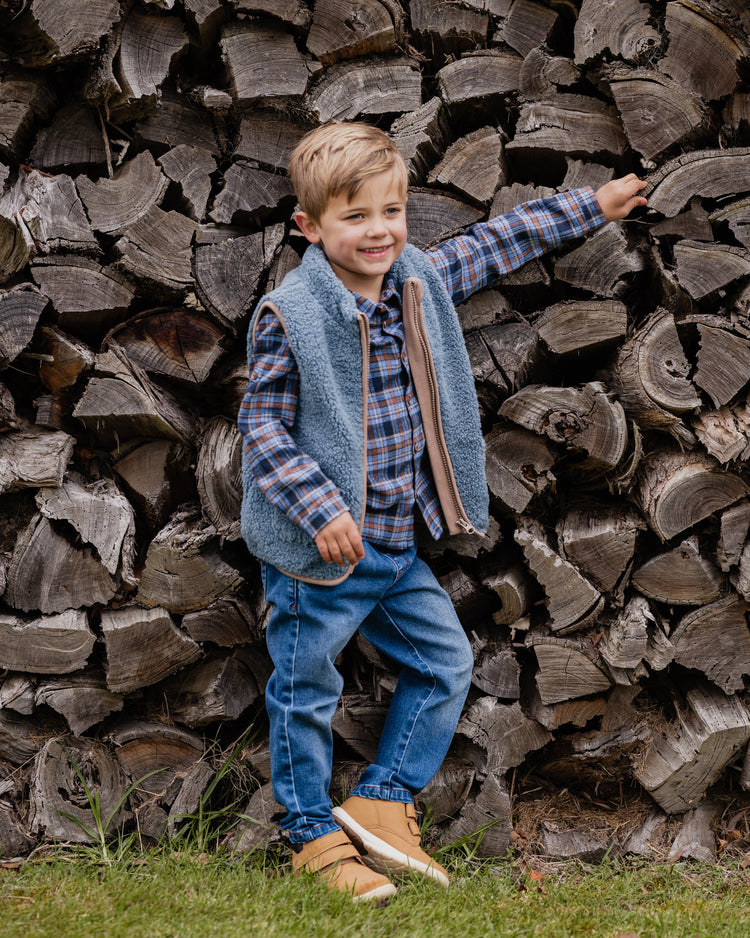 Bebe BLUE SHERPA VEST 3-5 YRS