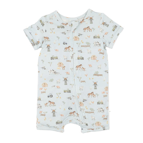 BEBE  FARM ECOCOSY  SS ZIPSUIT