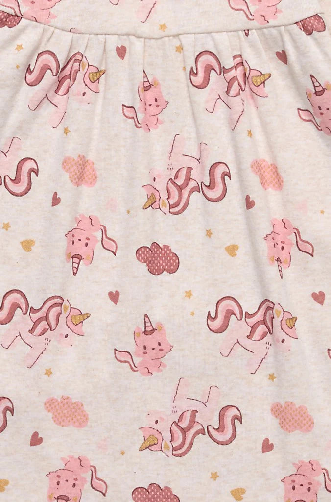 Marquise Girls Unicorn Nightie Cotton Pyjamas Long Sleeve