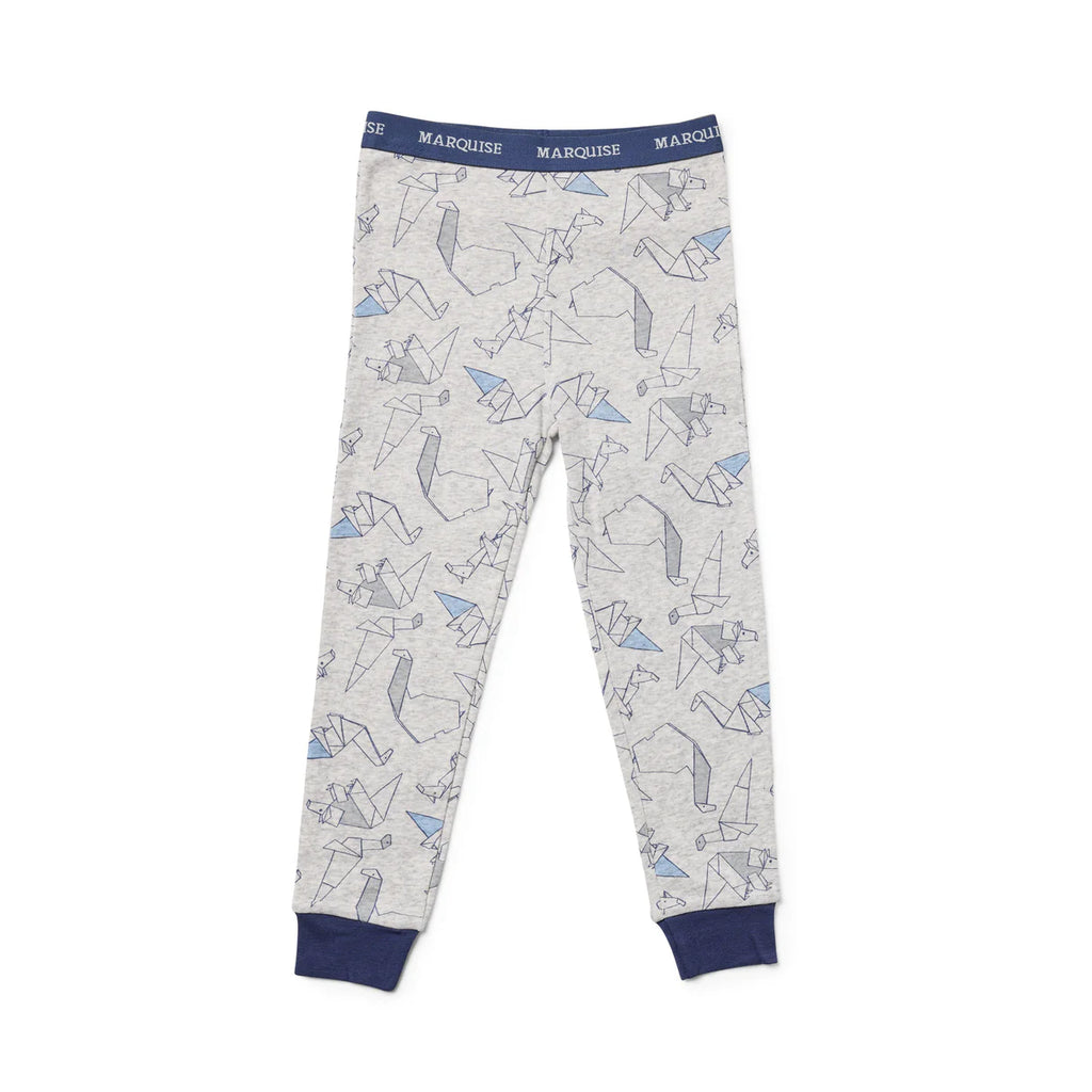 Marquise Boys Grey Origami Dinosaur Pyjamas