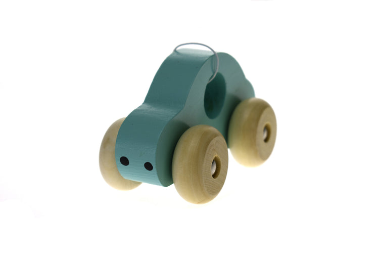 SIMPLE WOODEN TOY CAR-- GREEN