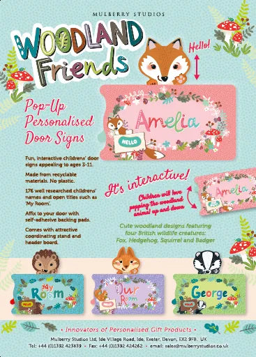 WOODLAND Pop Up Signs