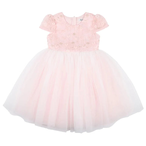BEBE LACE BODICE DRESS