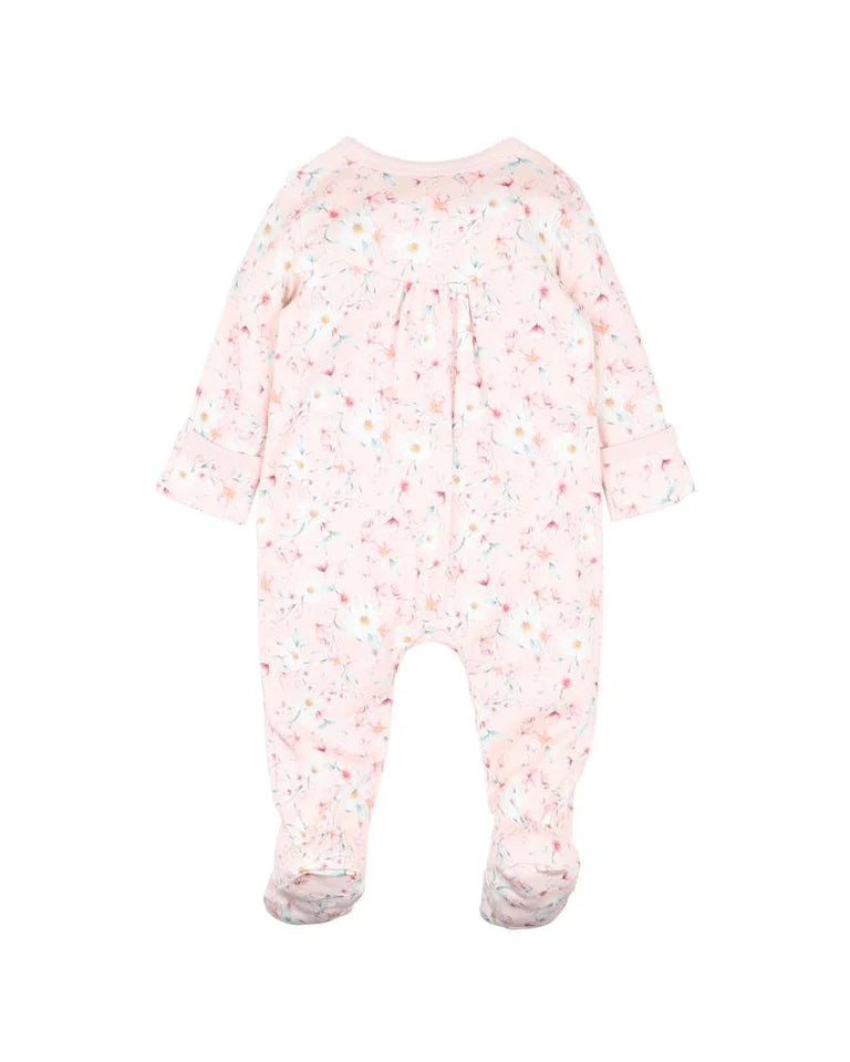 BEBE ZOE PRINT LS ZIP ONESIE