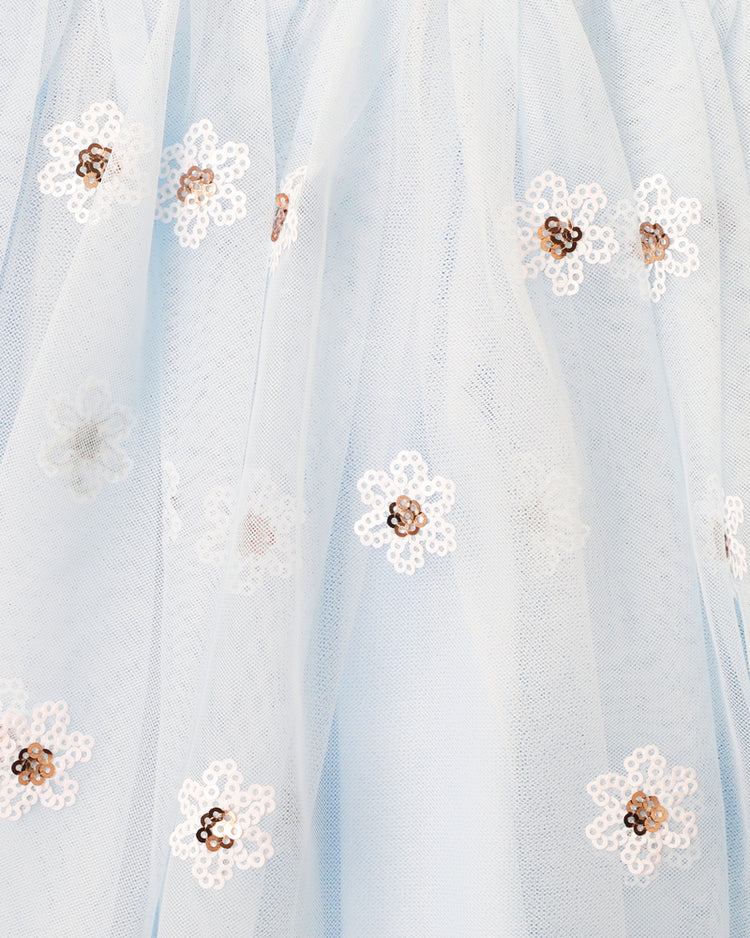 BEBE FESTIVE SEQUIN DAISY DRESS