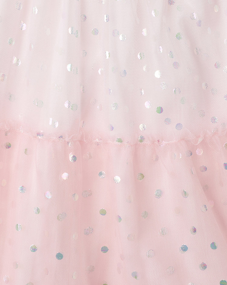 BEBE FESTIVE GRADIENT SPOT DRESS