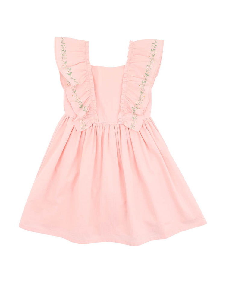 BEBE TESS EMB. FRILL DRESS
