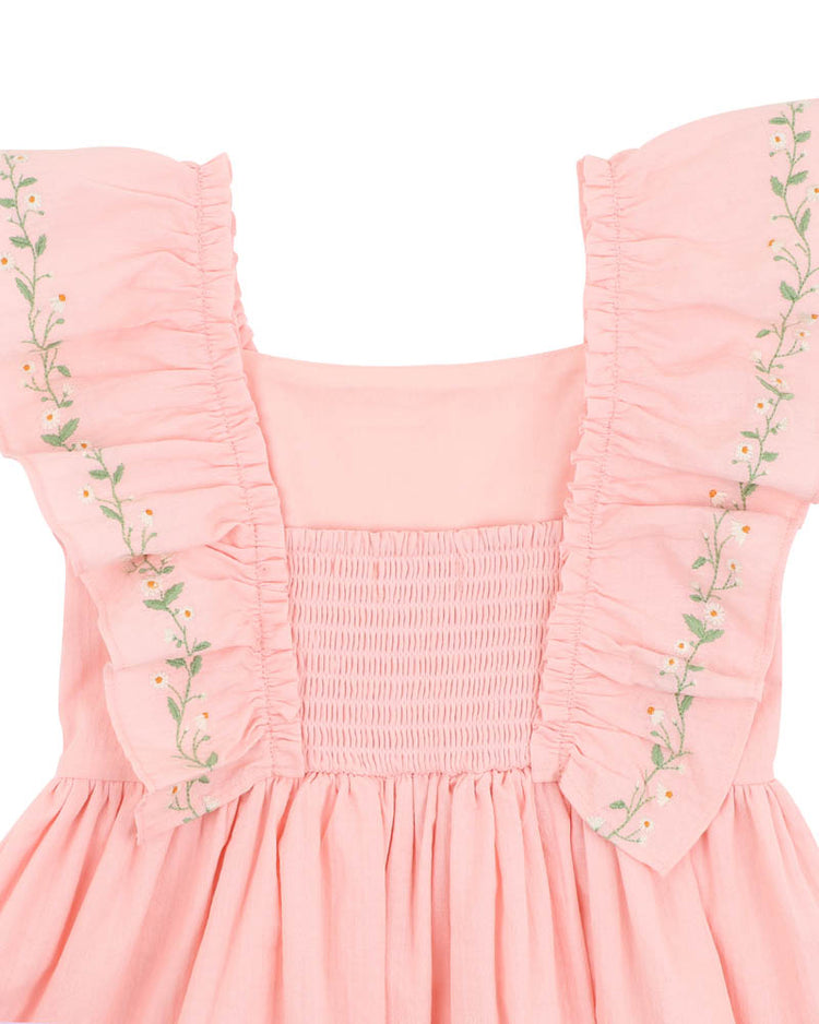 BEBE TESS EMB. FRILL DRESS
