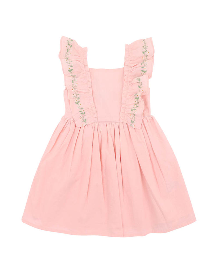BEBE TESS EMB. FRILL DRESS