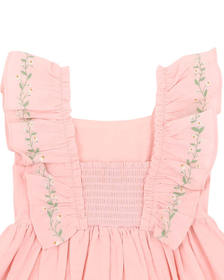 BEBE TESS EMB. FRILL DRESS