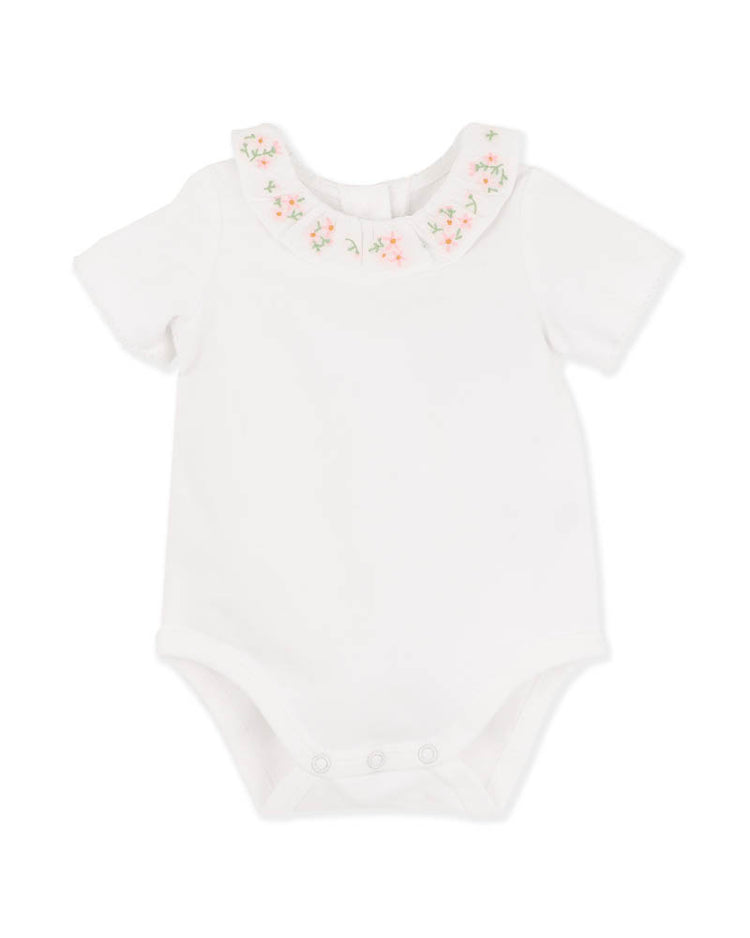 BEBE TESS EMB. COLLAR BODYSUIT