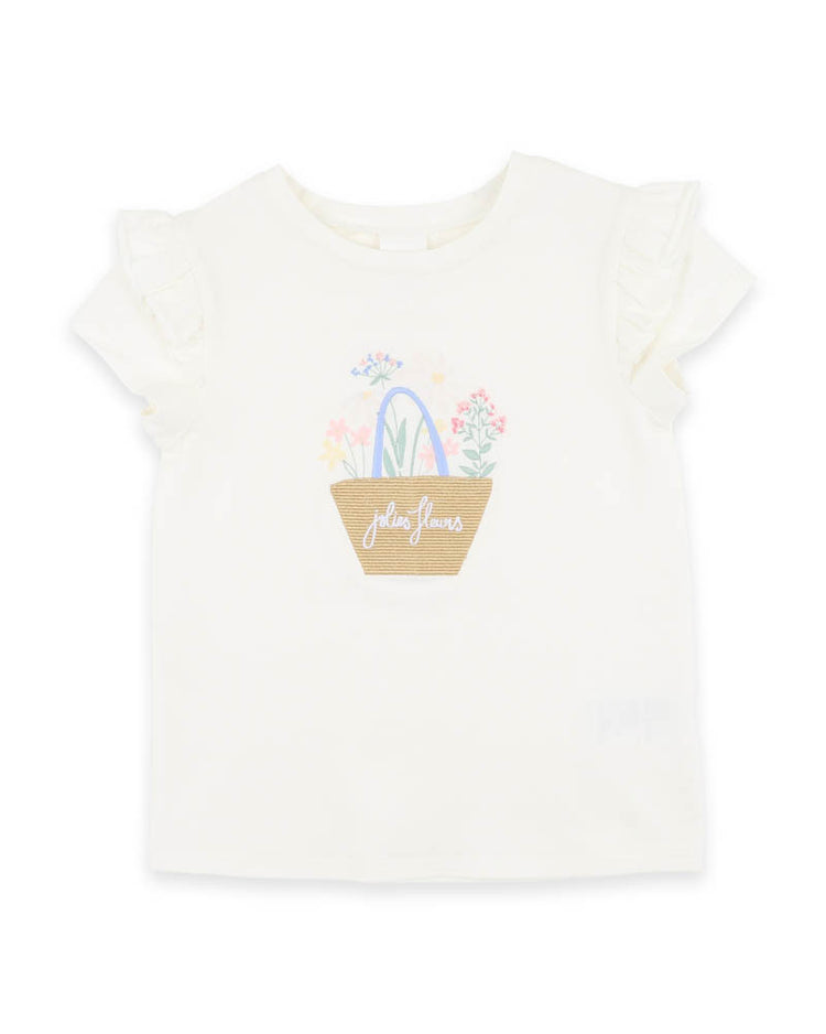BEBE BONNIE ORGANIC FLOWER Tee and Shorts Set with Free Jiggle & Giggle Elephant / Playful Pups Special Combo