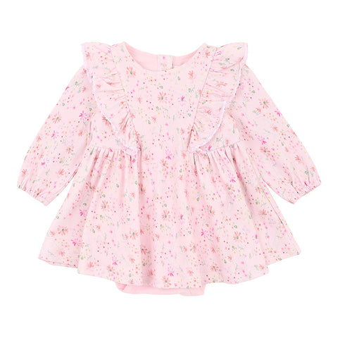 BEBE MOLLY OVERLAY DRESS