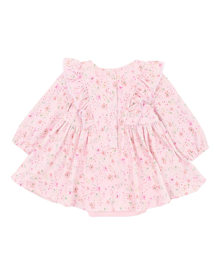 BEBE MOLLY OVERLAY DRESS