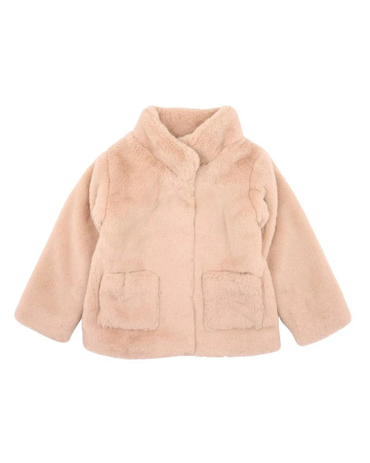BEBE LYLA FAUX FUR COAT