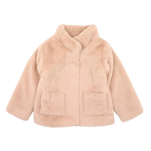 BEBE LYLA FAUX FUR COAT