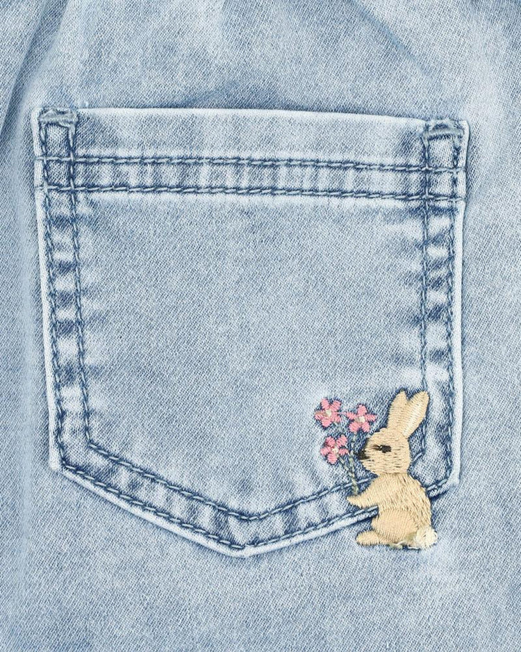 BEBE FLOSSY KNIT DENIM PULL ON JEANS