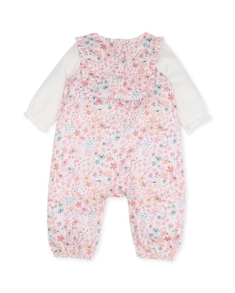 BEBE FERN ORGANIC WOVEN LS ROMPER