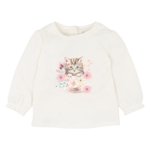 BEBE FERN KITTEN LS TEE