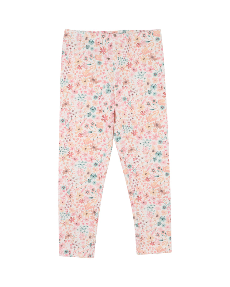 BEBE FERN FLORAL ORGANIC LEGGINGS 3-7 YRS