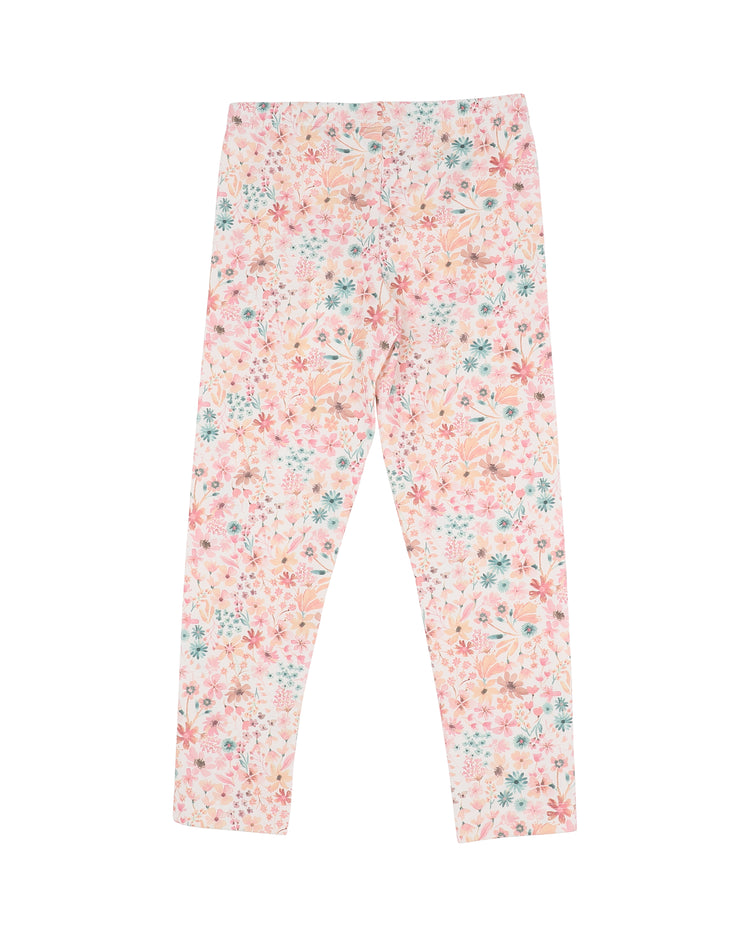 BEBE FERN FLORAL ORGANIC LEGGINGS 3-7 YRS
