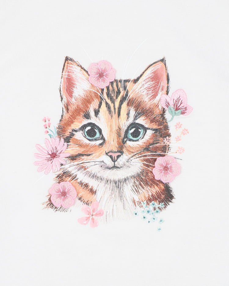 BEBE FERN KITTEN LS TEE