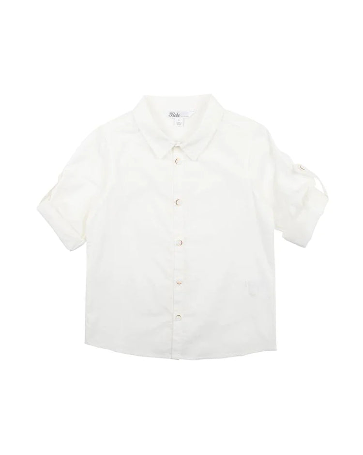 BEBE LIAM IVORY SHIRT 2-7Y