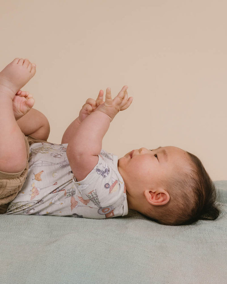 BEBE CHESTER FARM SS ROMPER